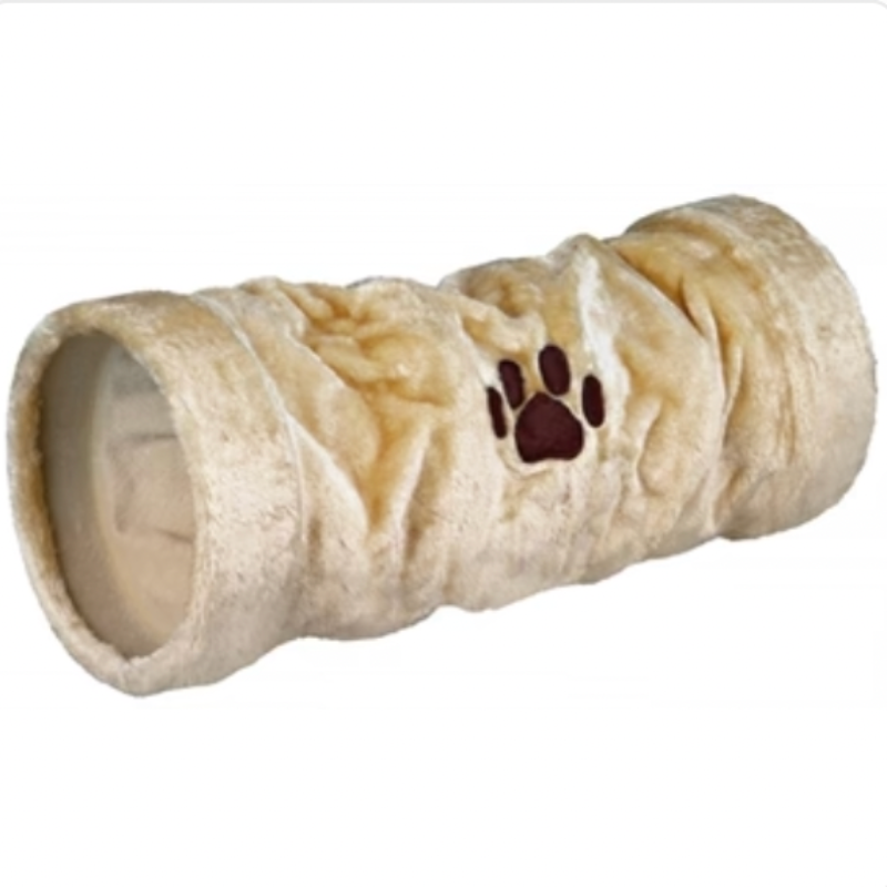 Katzen-Tunnelplüsch Beige 22X22X60 CM